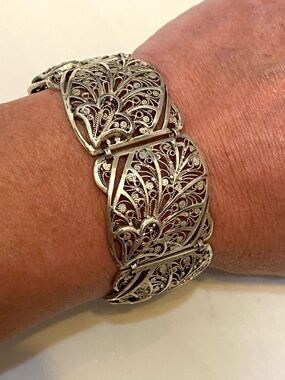 Vintage 835 Silver Spun Silver Chunky Bracelet